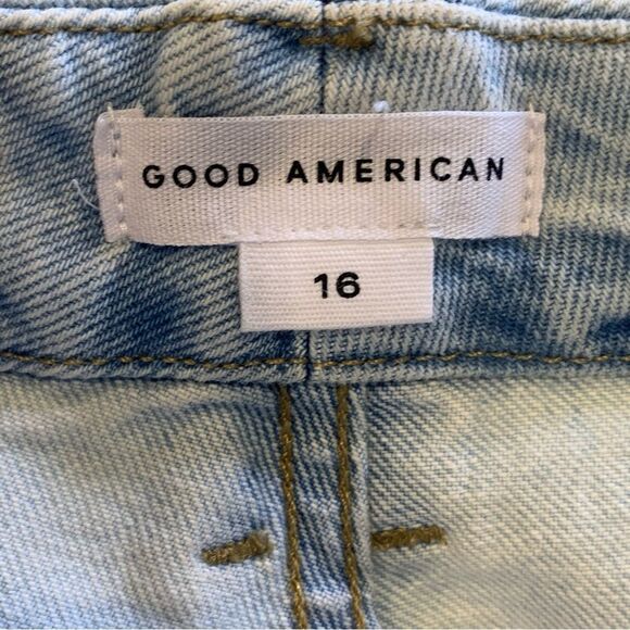 Good American Good Boyfriend Distressed Jeans Denim Women Blue Size 16 - Picture 8 of 12